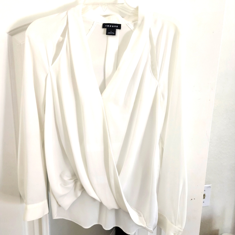 Womens S sheer Trouve blouse